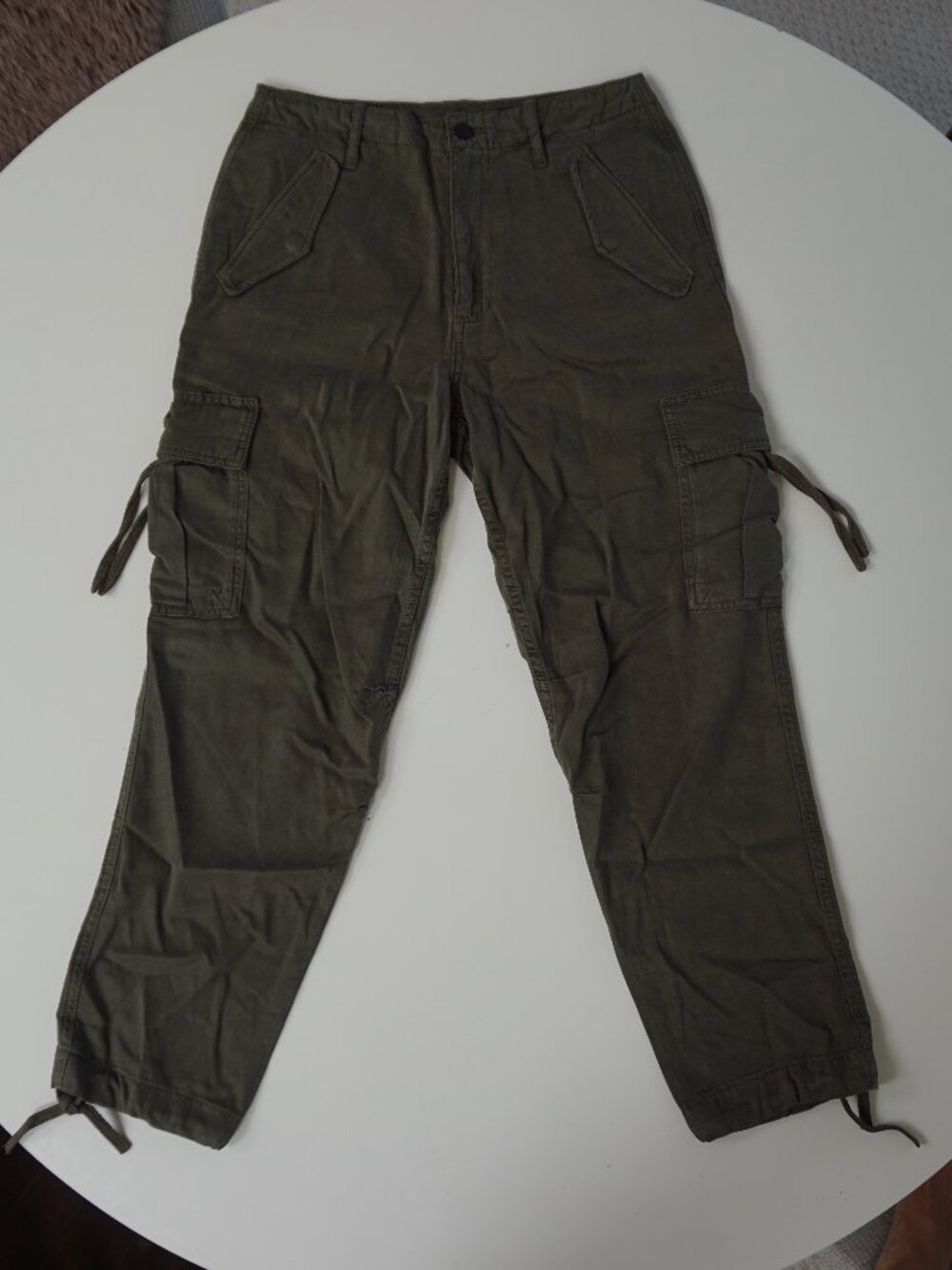 All Saints Olive Green Cargo Pants US 4